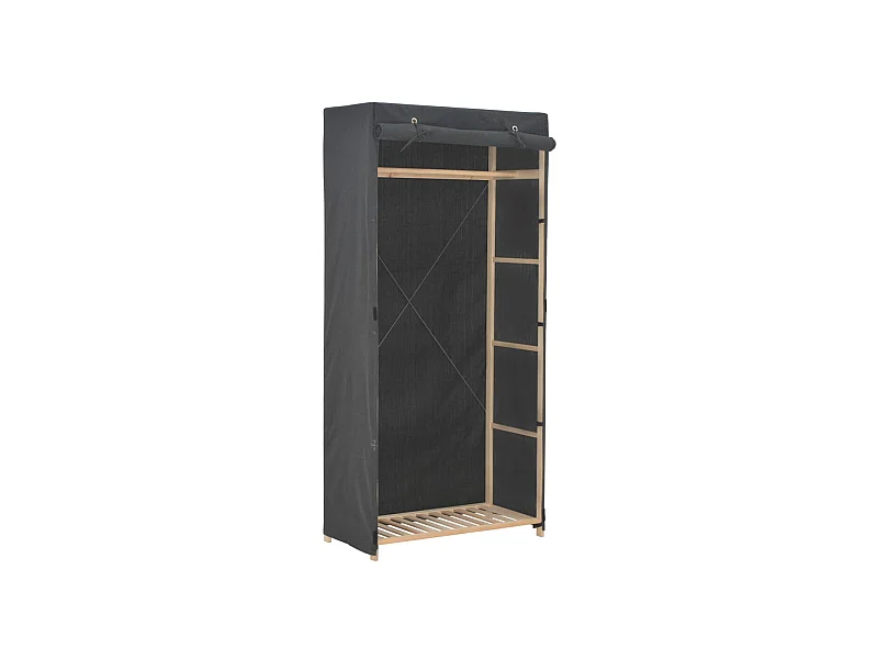 Garde-robe Gris 79 x 40 x 170 cm Tissu OFR48369 BonneVie Meuble