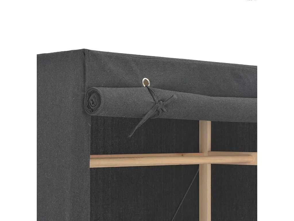 Armario de tela gris 79x40x170 cm ES308695