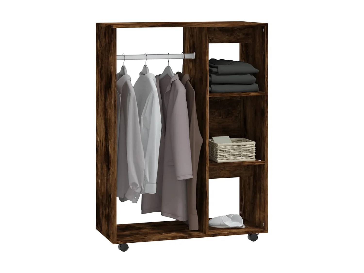 Garde-robe Chêne fumé 80x40x110 cm Bois d'ingénierie OFR63446 BonneVie Meuble