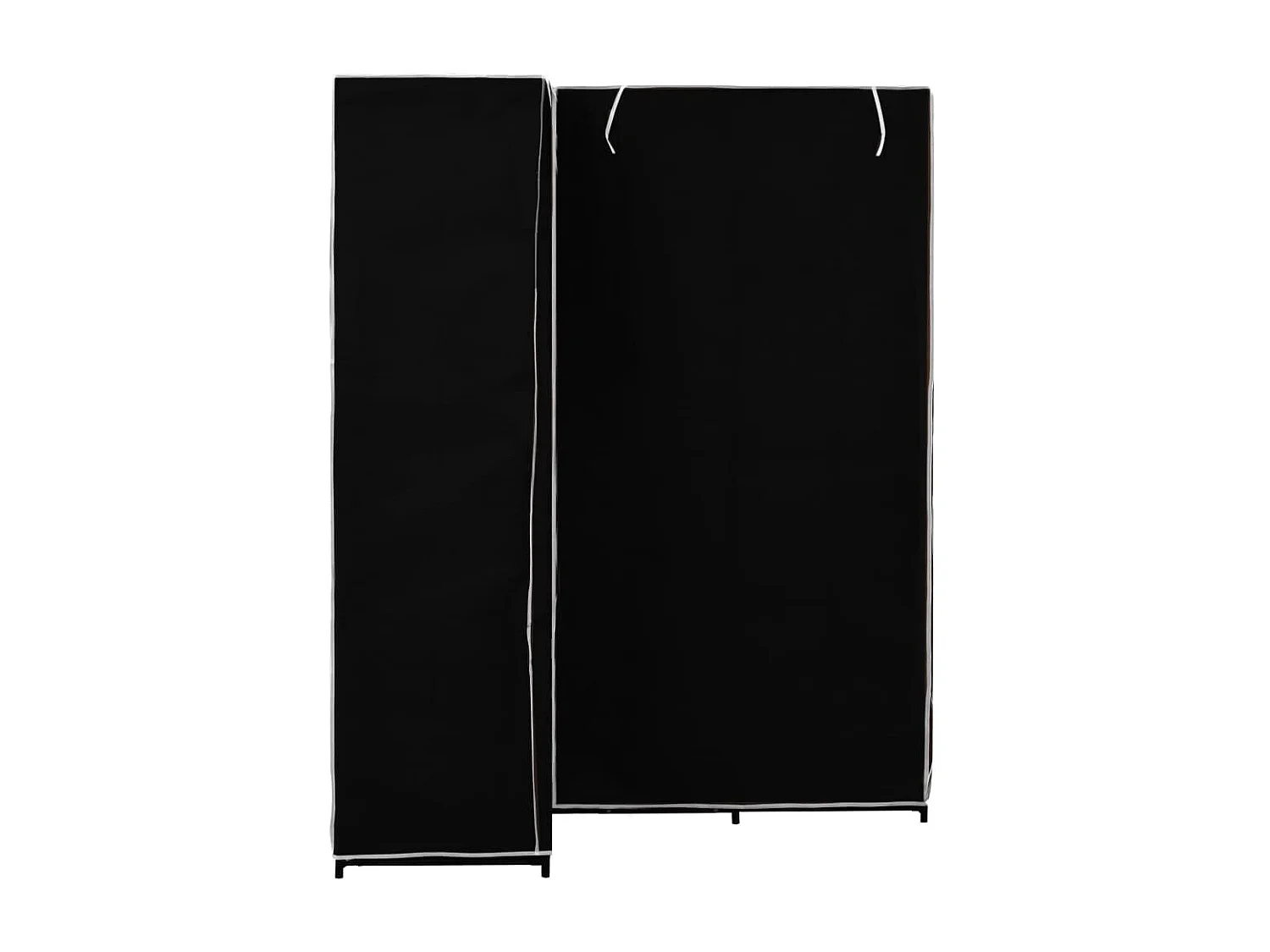 Garde-robe d'angle Noir 130x87x169 cm OFR79764 BonneVie Meuble