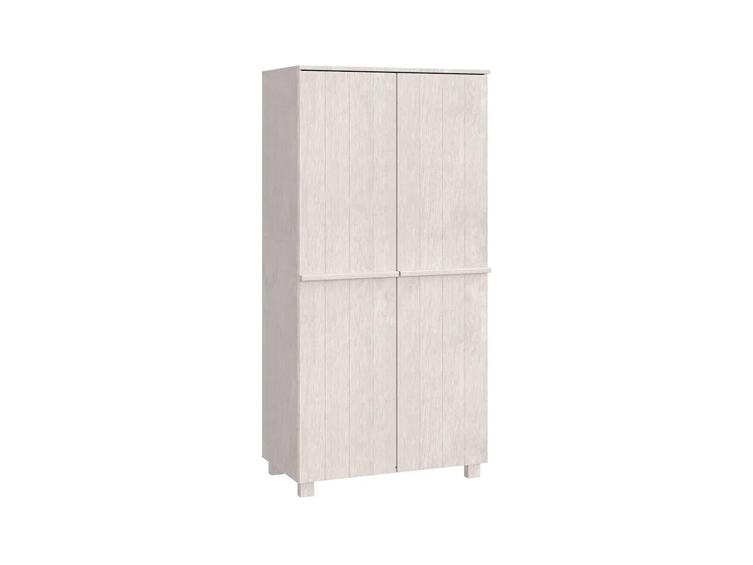 Garde-robe HAMAR Blanc 89x50x180 cm Bois massif de pin OFR97838 BonneVie Meuble