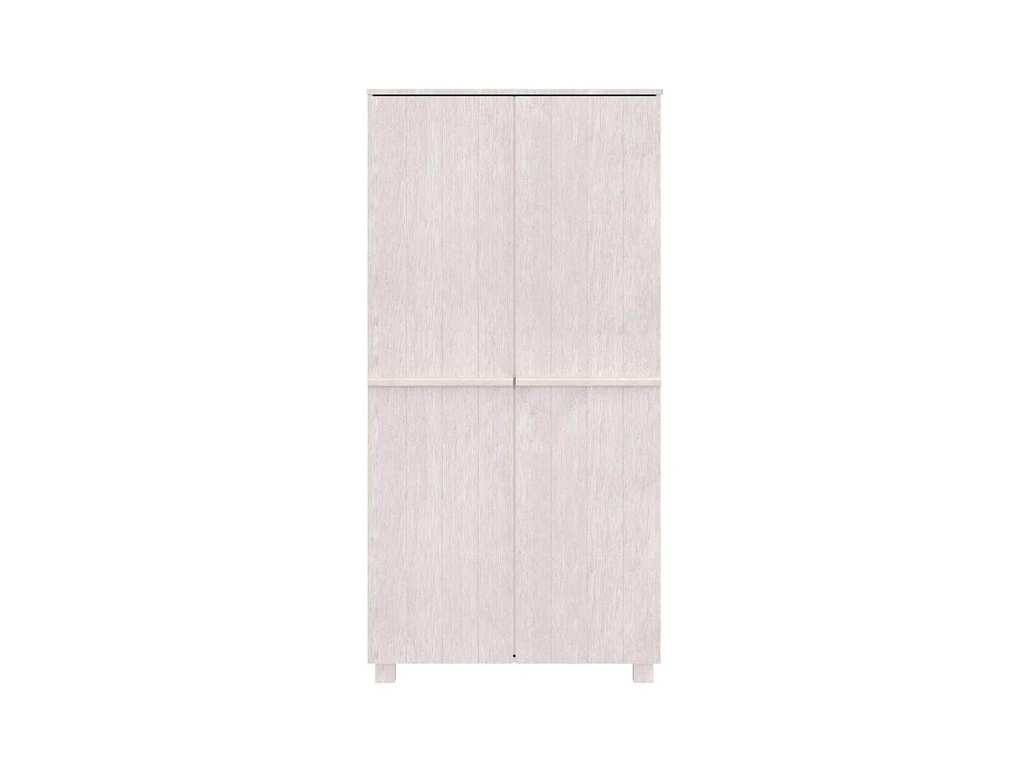 Garde-robe HAMAR Blanc 89x50x180 cm Bois massif de pin OFR97838 BonneVie Meuble