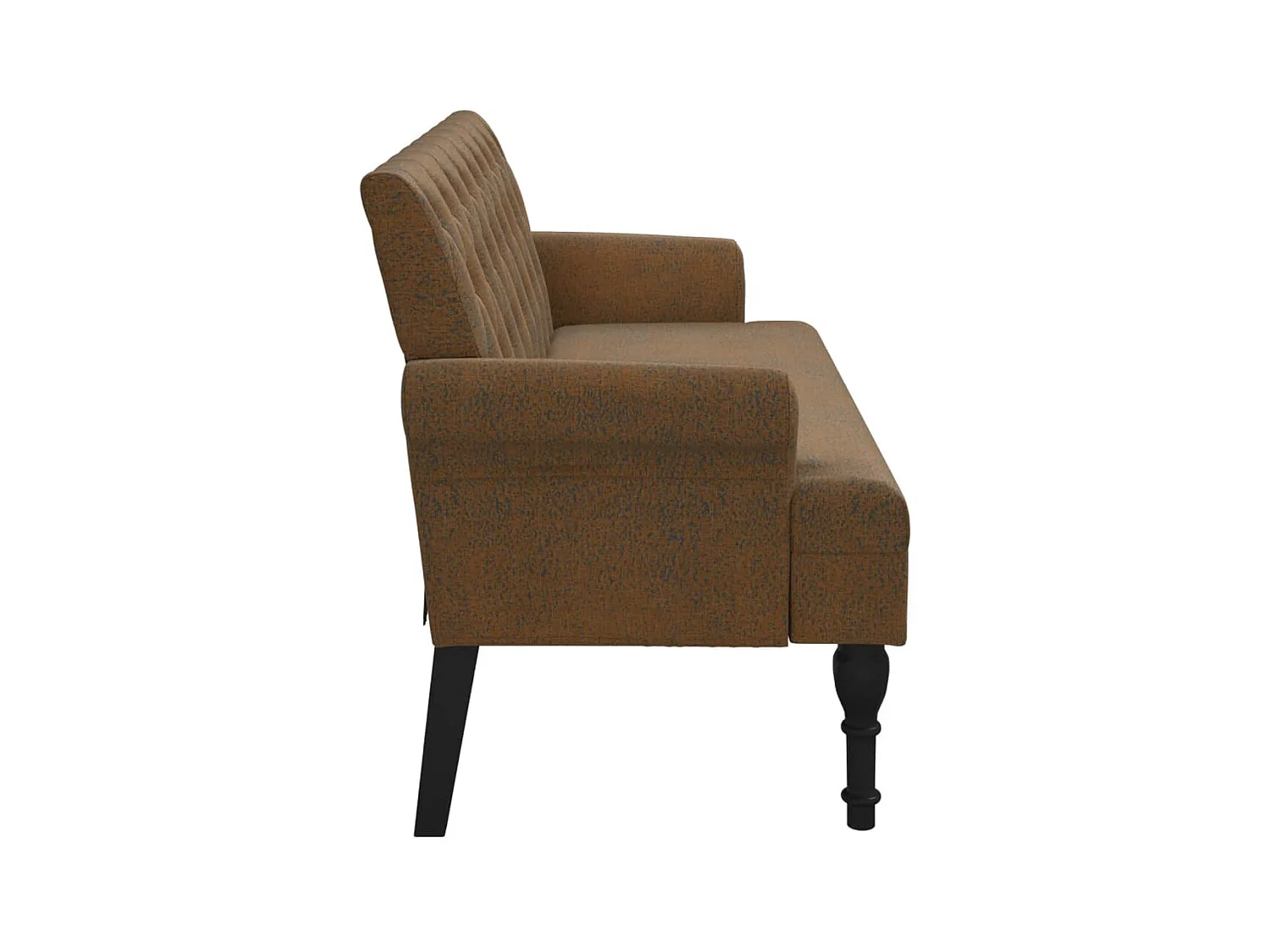 Banc avec dossier marron 120x62x75,5 cm similicuir daim -ASAF74750