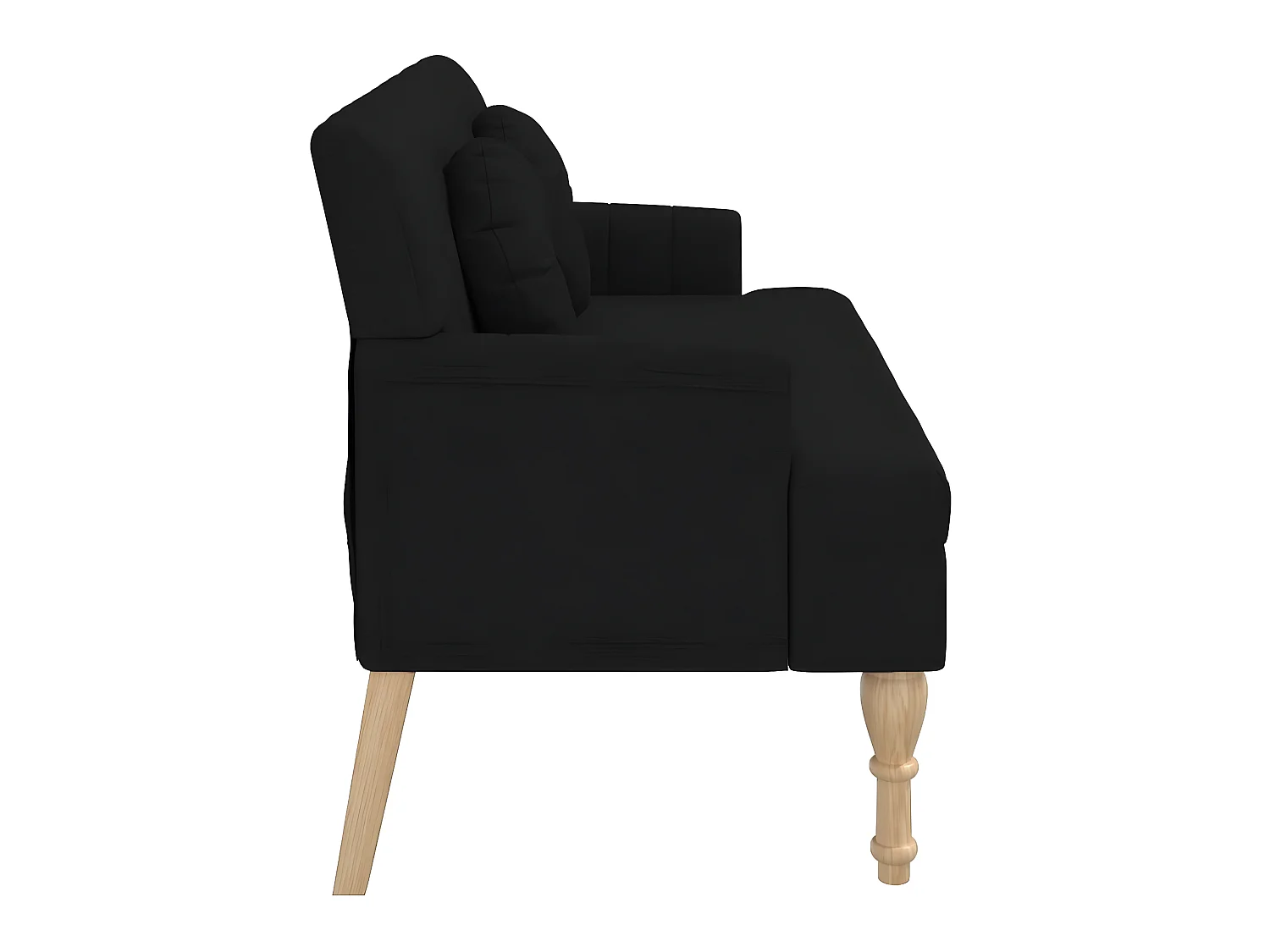 Banc avec coussins noir 113x64,5x75,5 cm tissu -ASAF92407