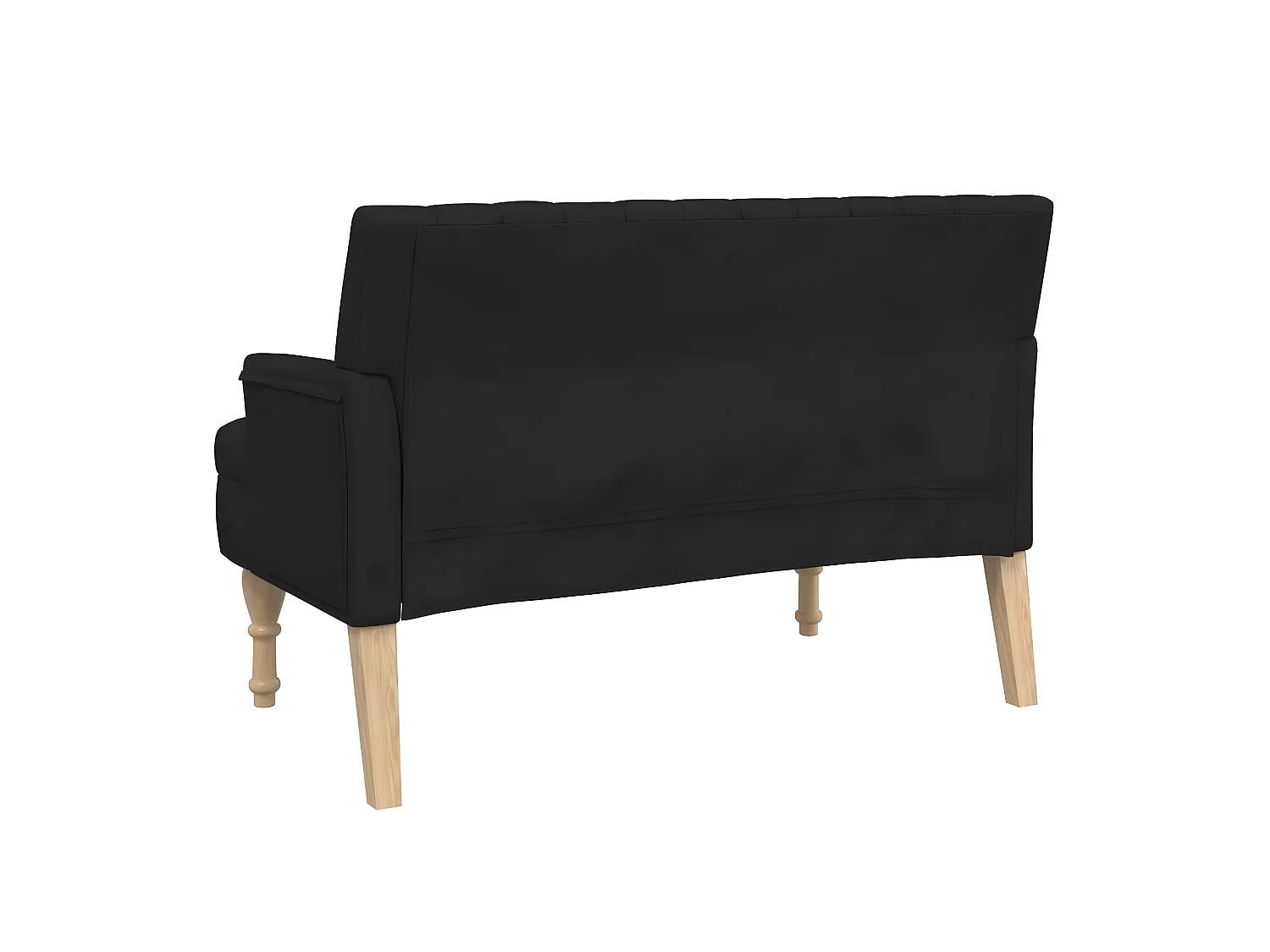 Banc avec coussins noir 113x64,5x75,5 cm tissu -ASAF92407