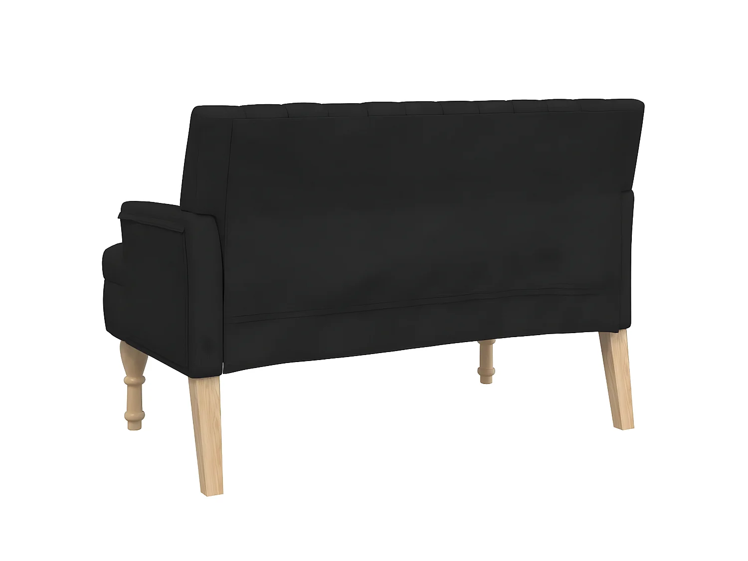 Banc avec coussins noir 113x64,5x75,5 cm tissu -ASAF92407