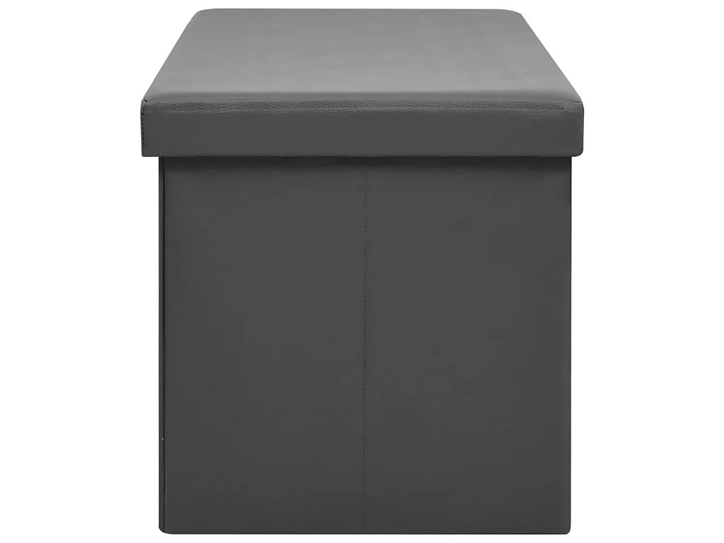 Banc de rangement pliable Gris PVC -ASAF54041
