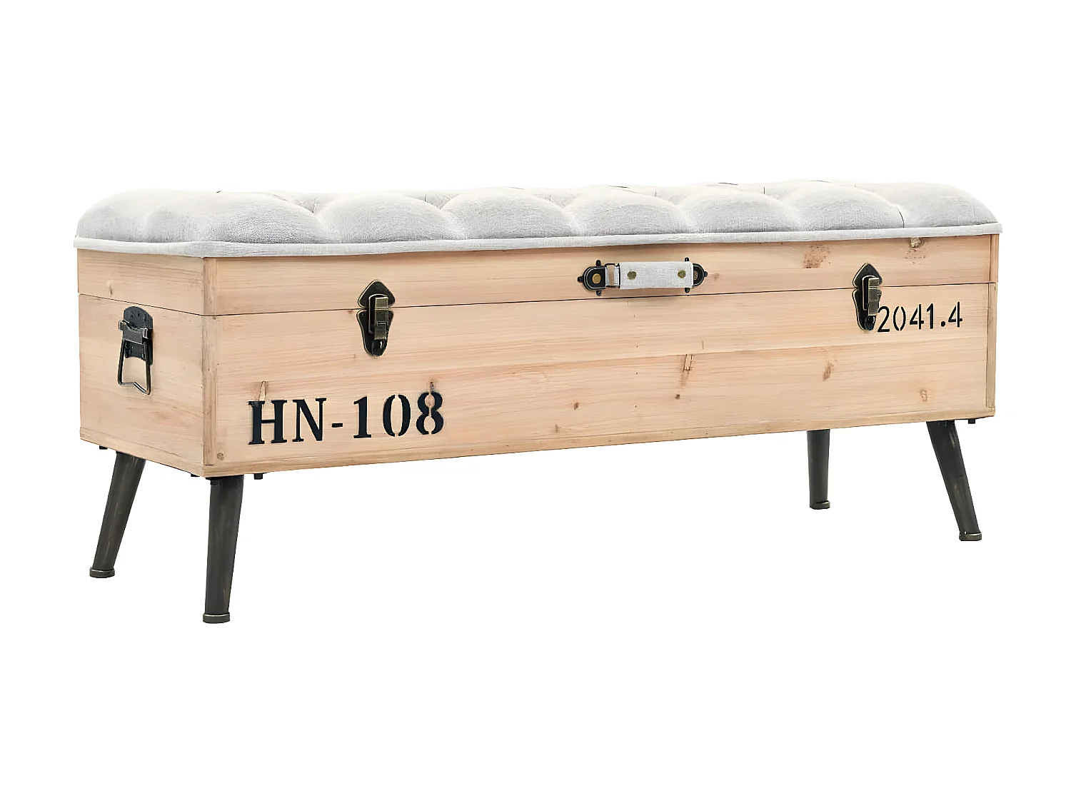 Banc de rangement 110 cm Bois de sapin massif -ASAF48581