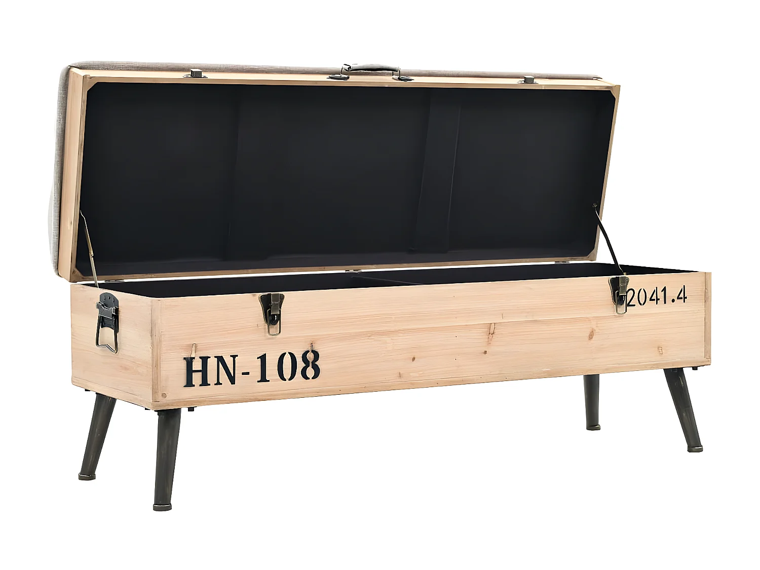 Banc de rangement 110 cm Bois de sapin massif -ASAF48581