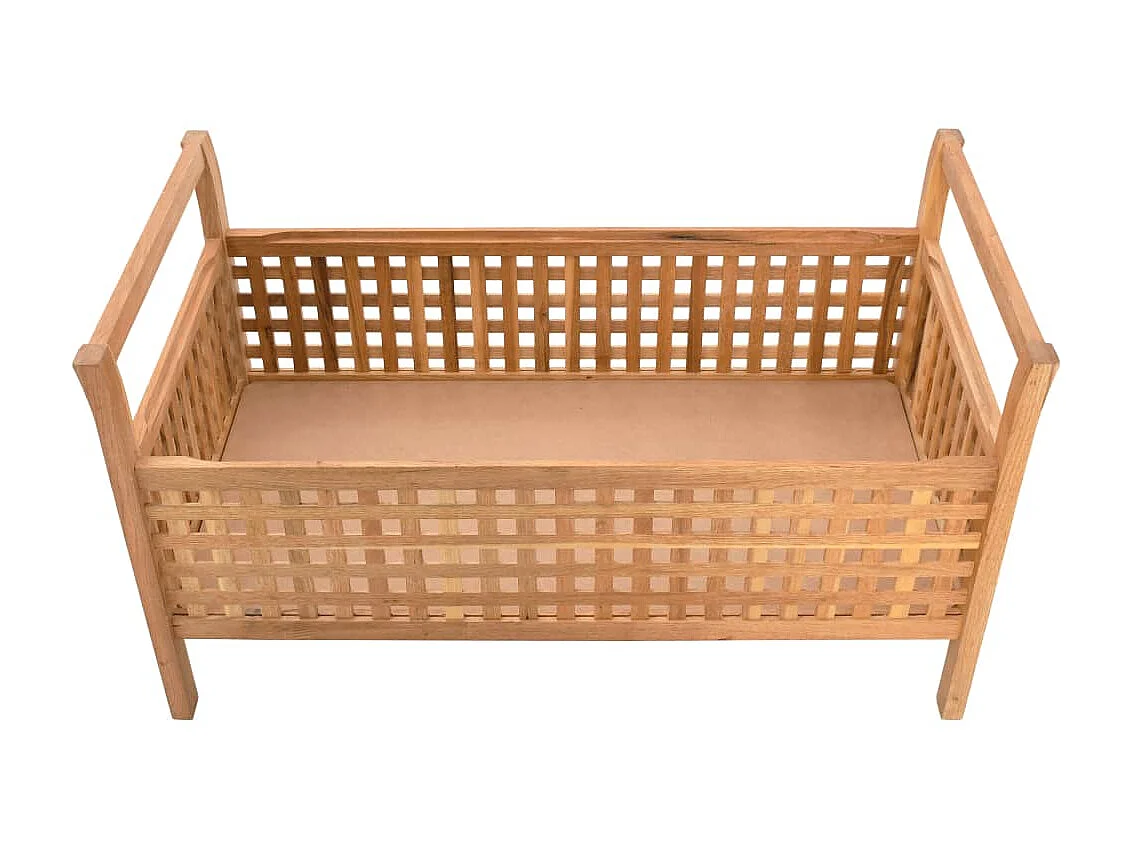 Banc de rangement 93x49x49 cm Bois de noyer massif -ASAF21842