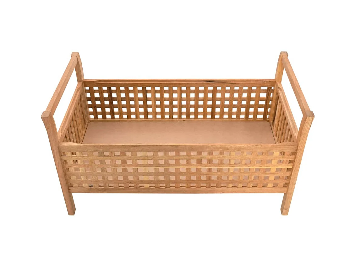 Banc de rangement 93x49x49 cm Bois de noyer massif -ASAF21842