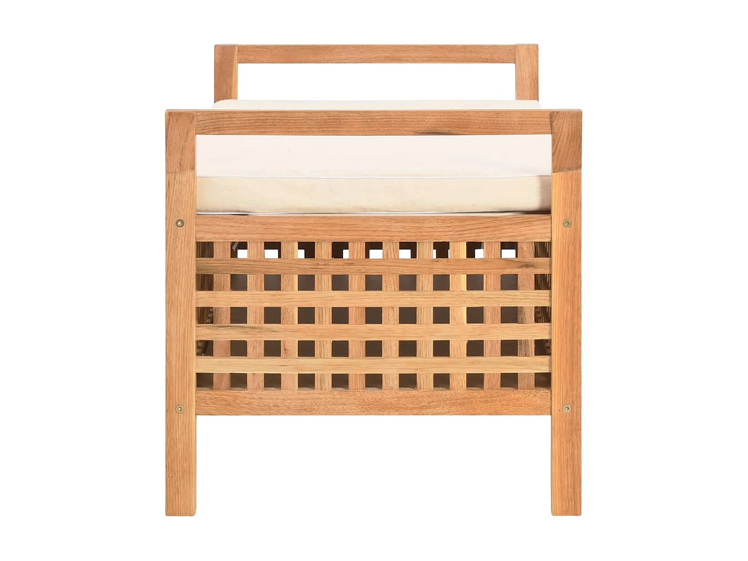 Banc de rangement 93x49x49 cm Bois de noyer massif -ASAF21842