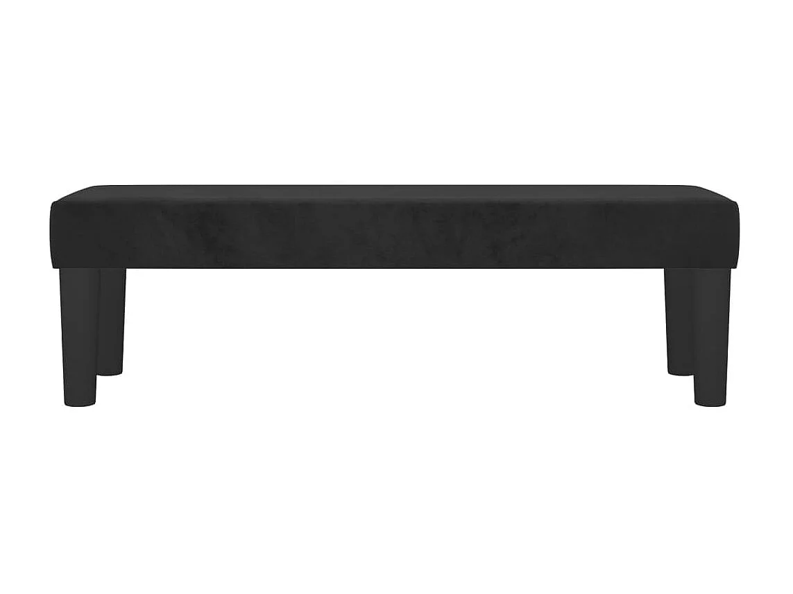 Banc chic Noir 100x30x30 cm Velours -ASAF90591