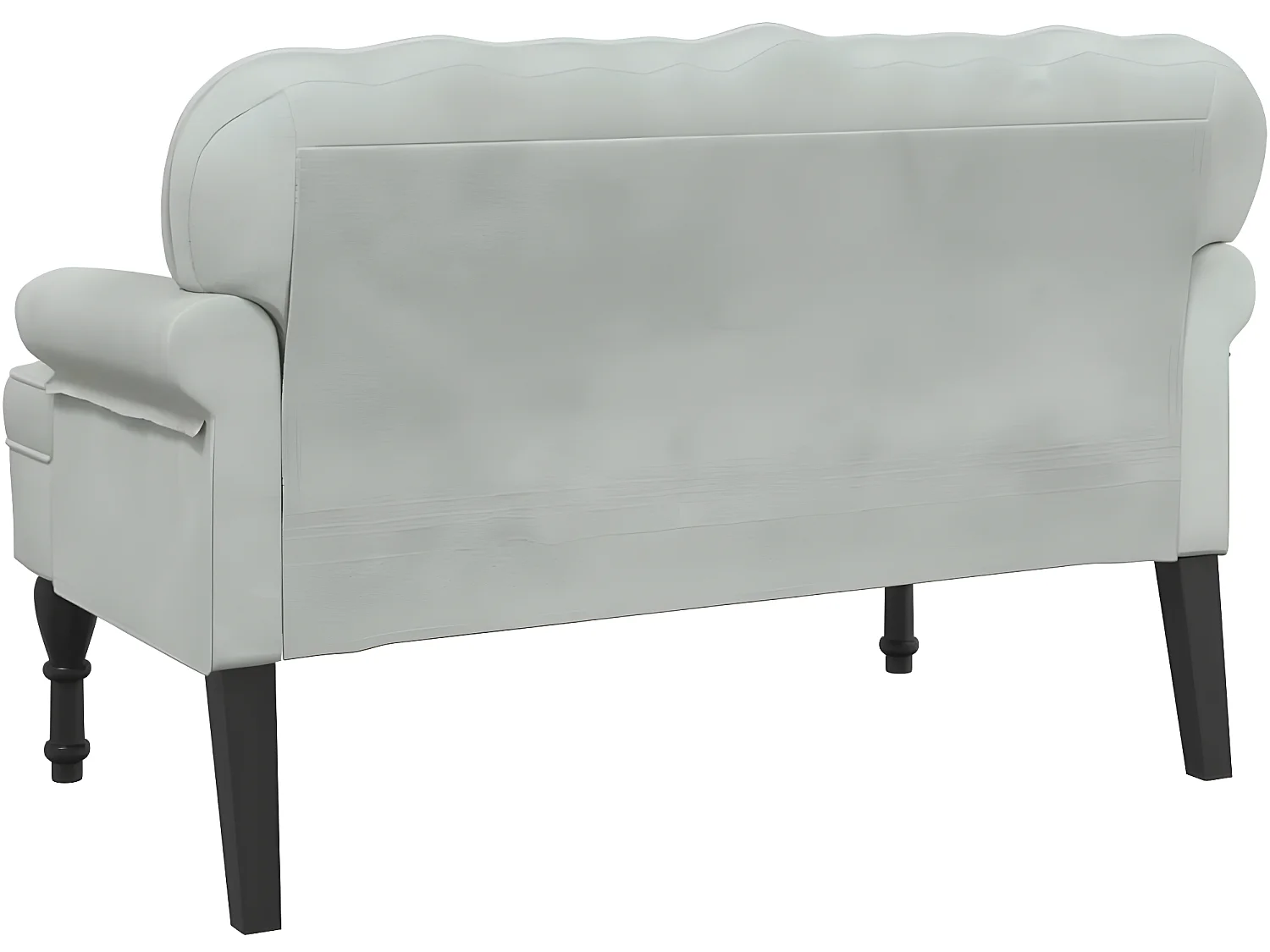 Bankje met rugleuning 119,5x64,5x75 cm fluweel lichtgrijs NL671981