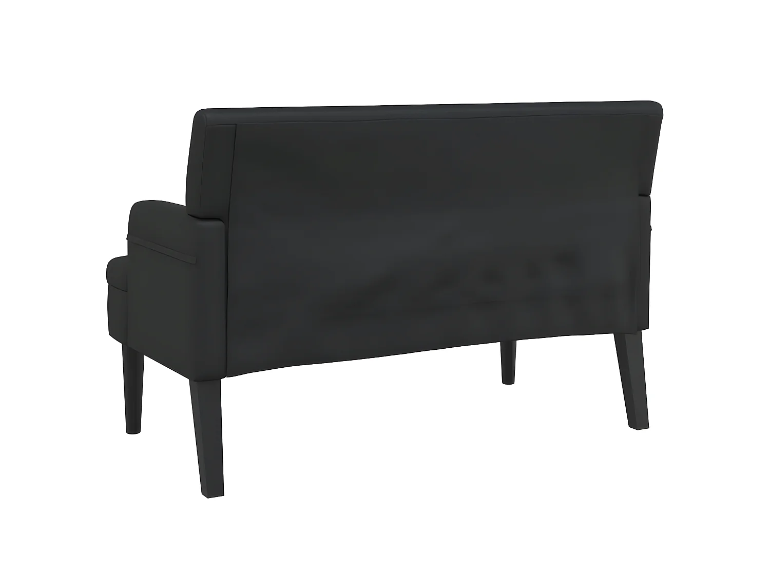 Banc avec dossier noir 112x65,5x75 cm similicuir -ASAF75491