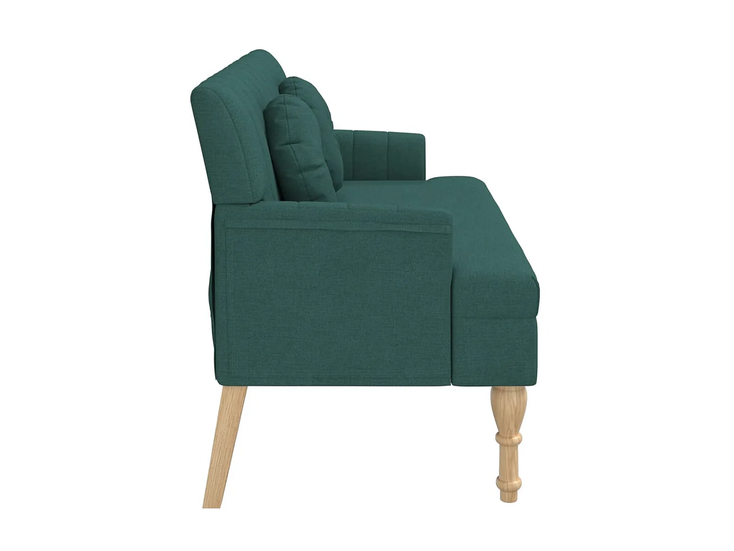 Banco con cojines tela verde oscuro 113x64,5x75,5 cm ES80457