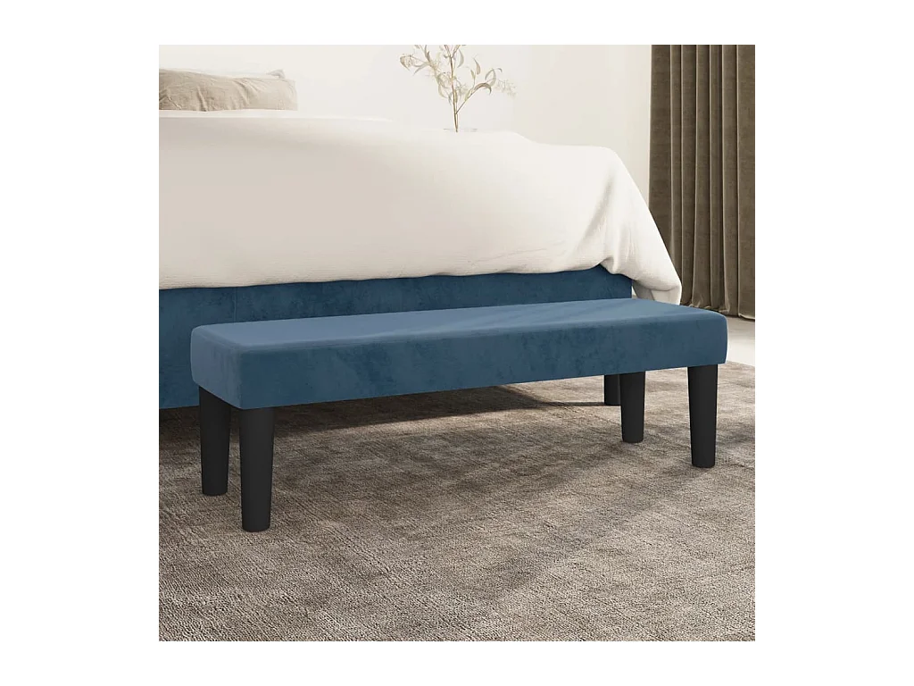 Banc chic Bleu foncé 100x30x30 cm Velours -ASAF34341