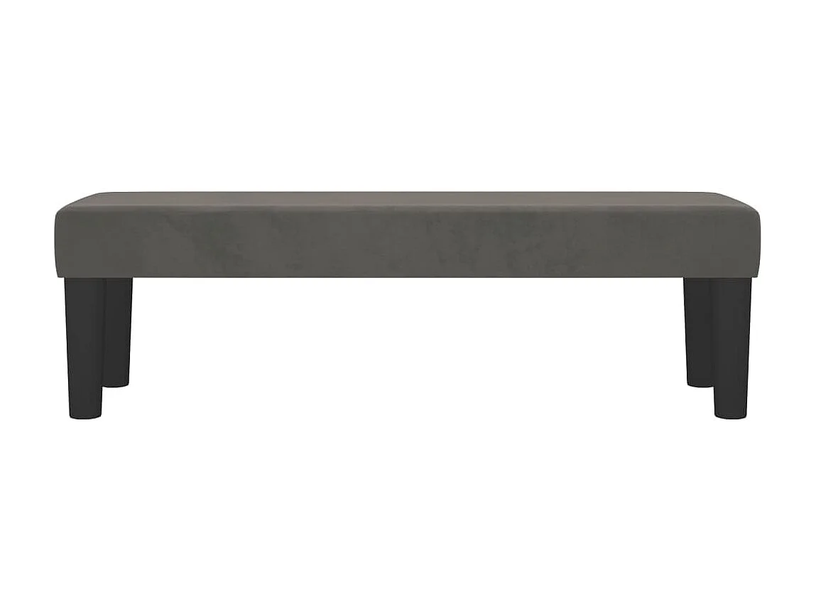 Banc chic Gris foncé 100x30x30 cm Velours -ASAF57897