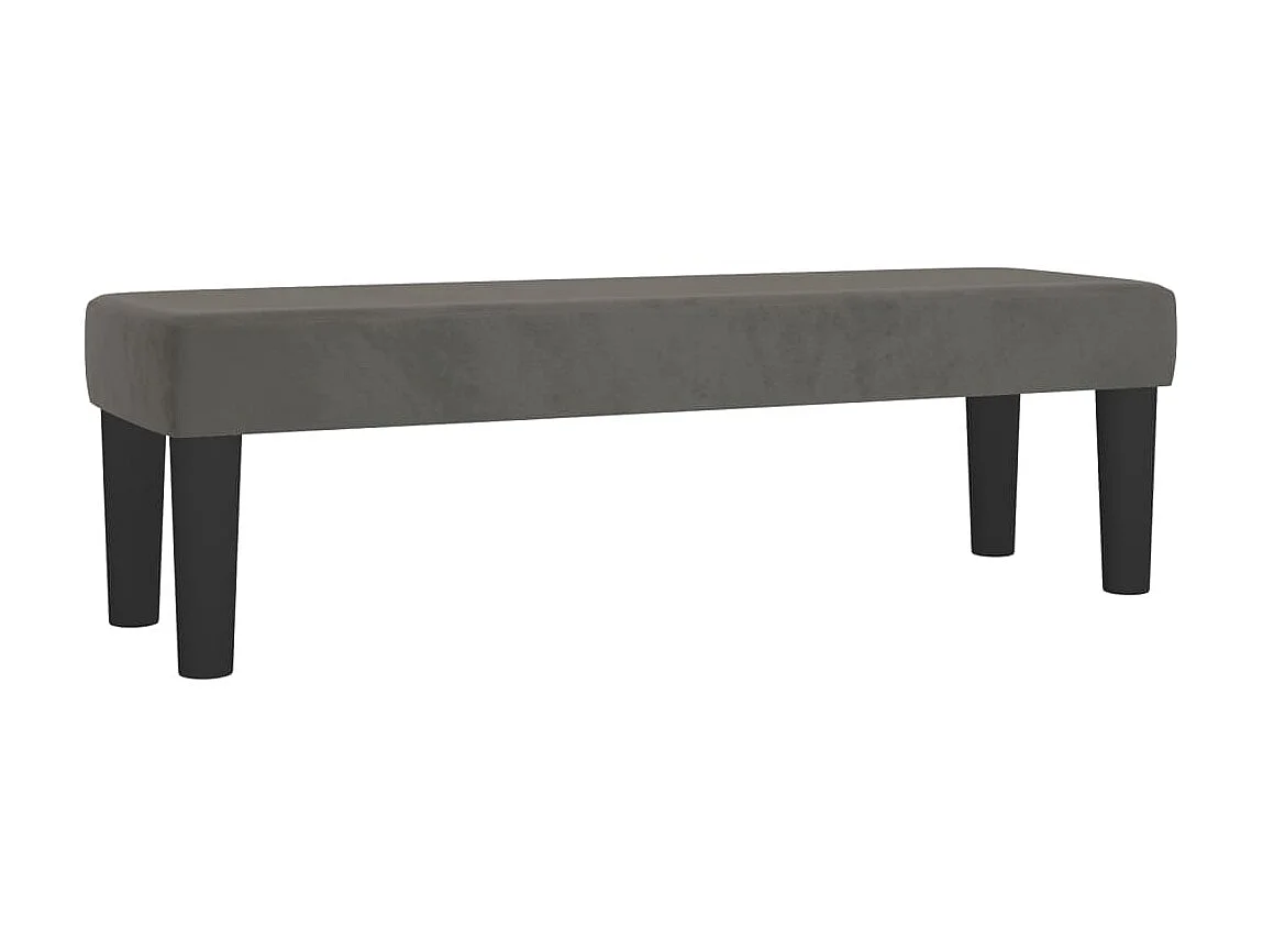 Bankje 100x30x30 cm fluweel donkergrijs NL641518