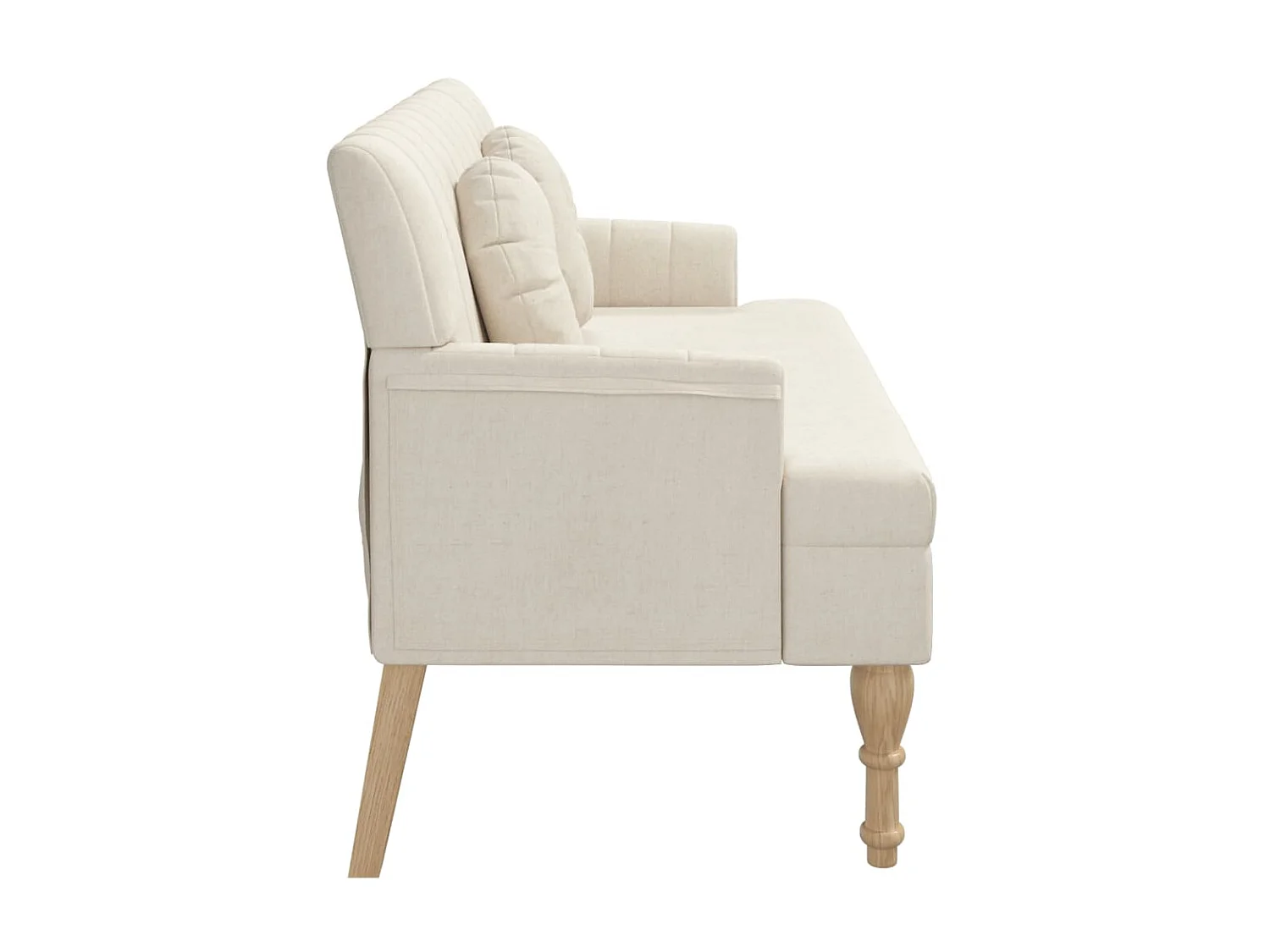 Banc avec coussins lin 113x64,5x75,5 cm tissu -ASAF36014