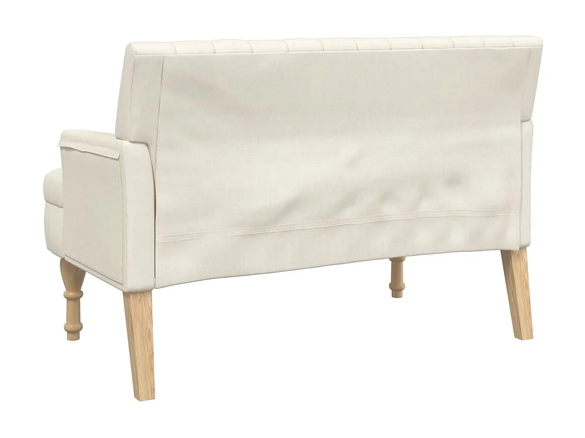 Banc avec coussins lin 113x64,5x75,5 cm tissu -ASAF36014