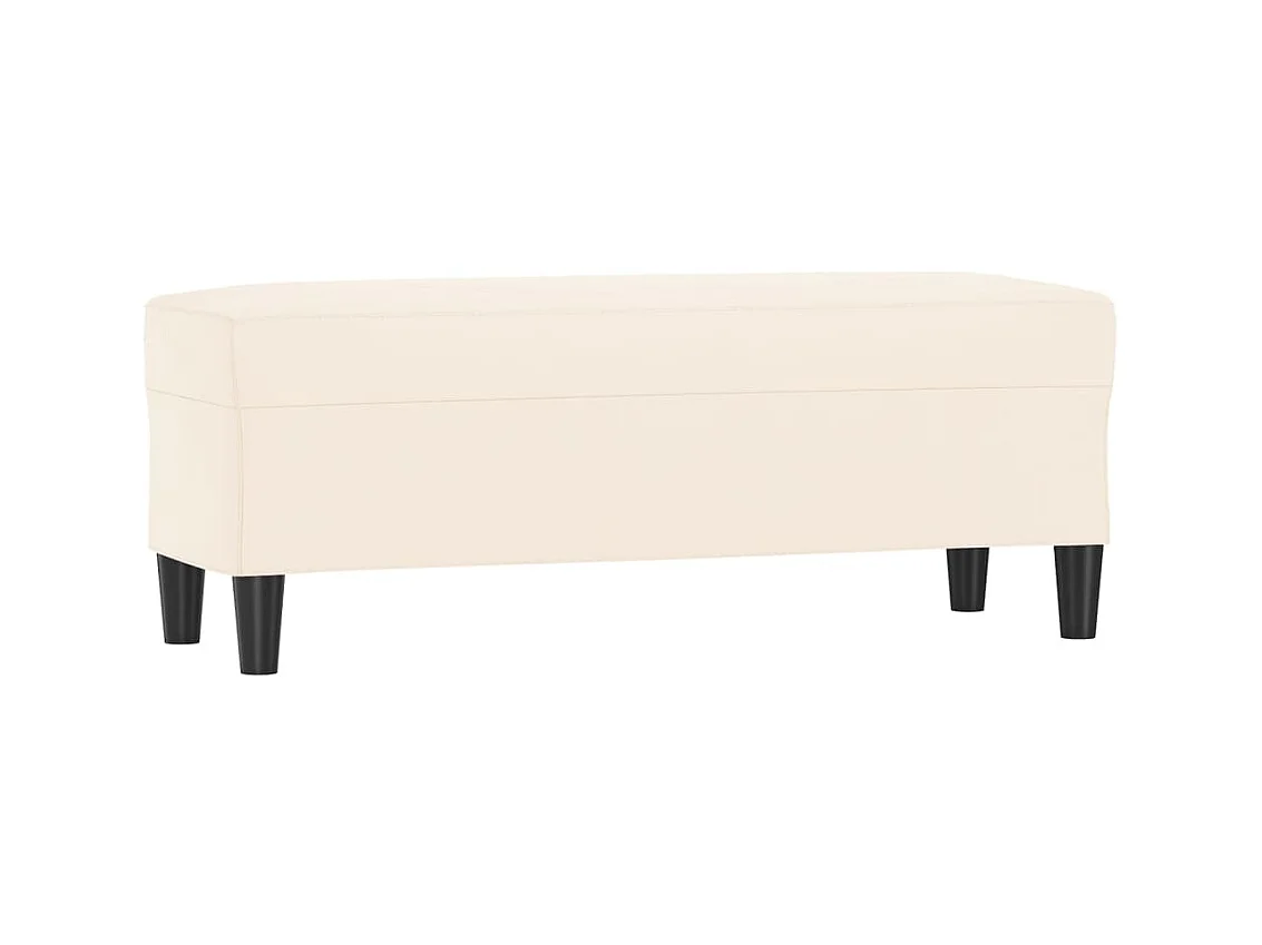Banc chic Crème 100x35x41 cm Velours -ASAF71690