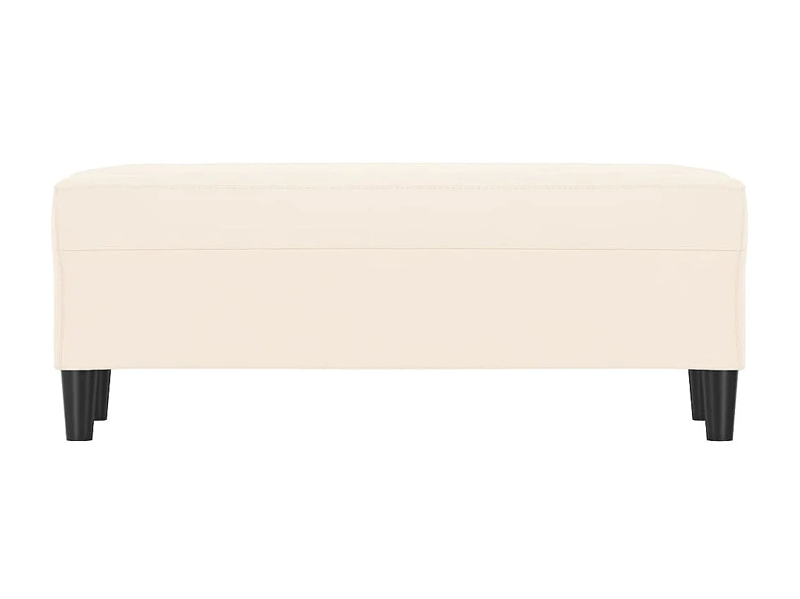 Banco de terciopelo color crema 100x35x41 cm ES665833