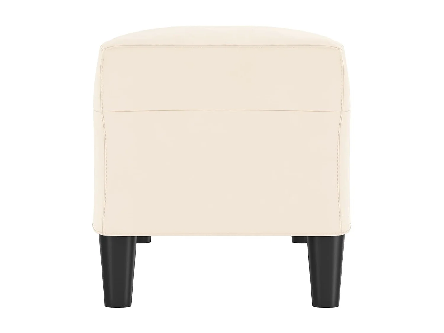 Banco de terciopelo color crema 100x35x41 cm ES665833