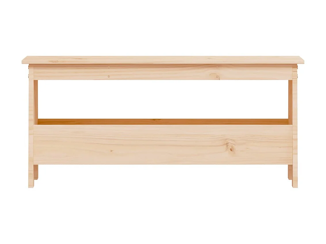 Banco de recibidor madera maciza de pino 100x28x45 cm ES23794