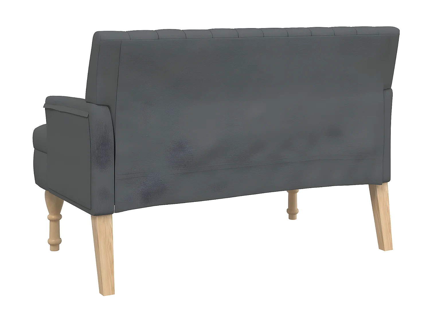 Banc avec coussins gris foncé 113x64,5x75,5 cm tissu -ASAF24584