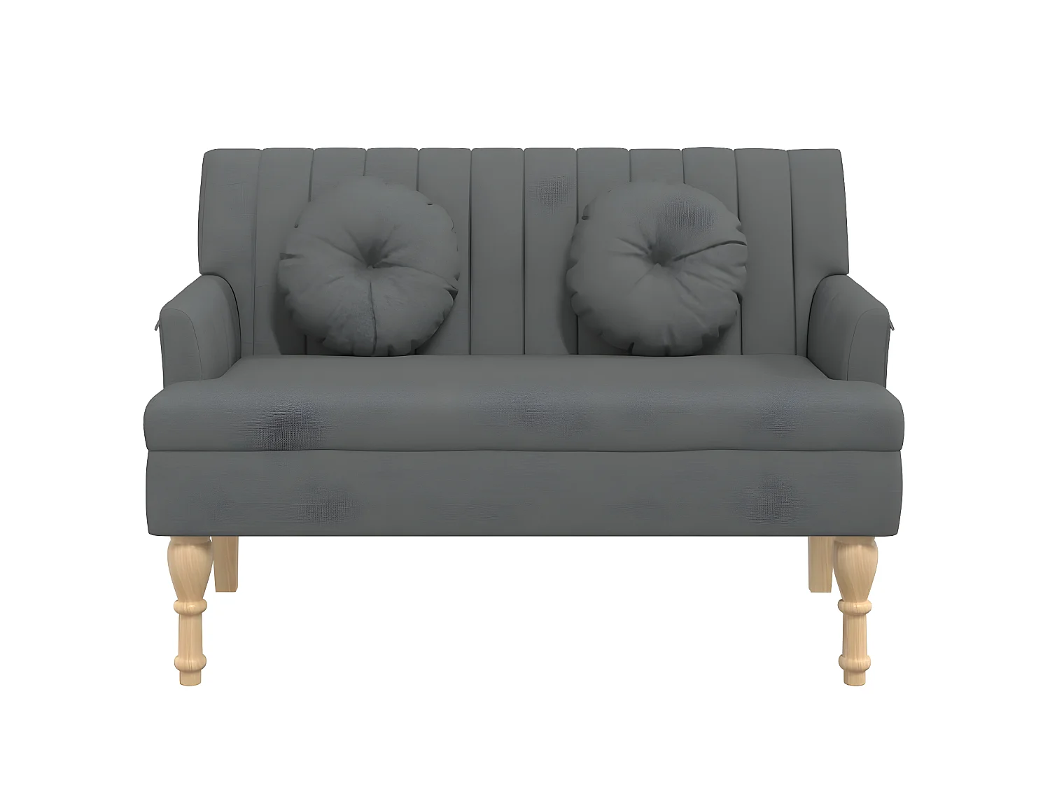 Bankje met kussens 113x64,5x75,5 cm stof donkergrijs NL120854