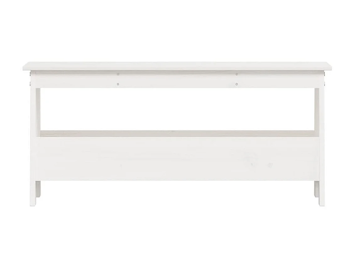 Banco de recibidor madera maciza de pino blanco 100x28x45 cm ES23188