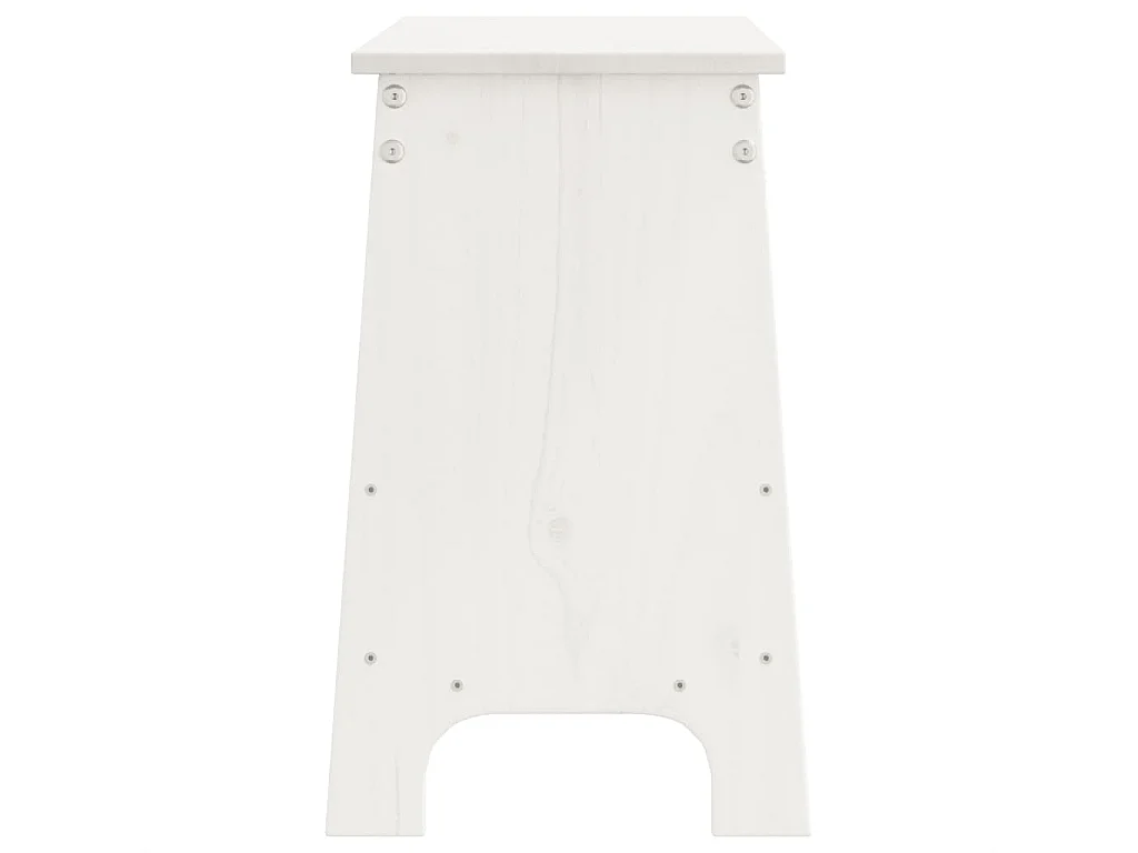 Banc d'entrée blanc 100x28x45 cm bois de pin massif -ASAF61283