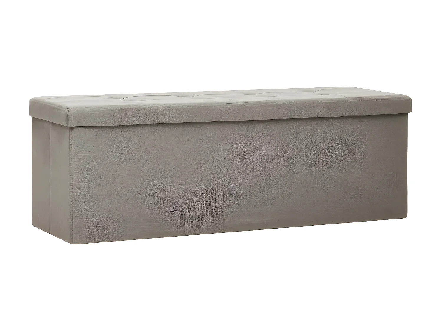 Banc de rangement pliable Taupe Faux lin -ASAF78728