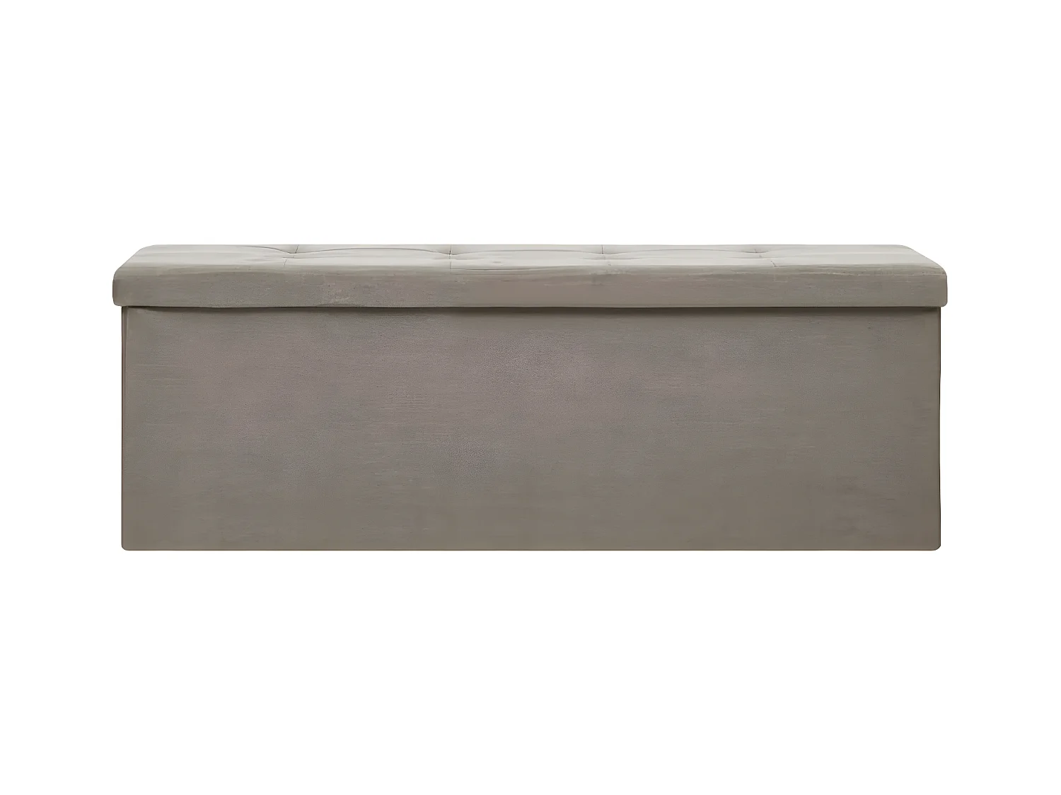 Banco de almacenamiento plegable lino sintético gris taupe ES37949