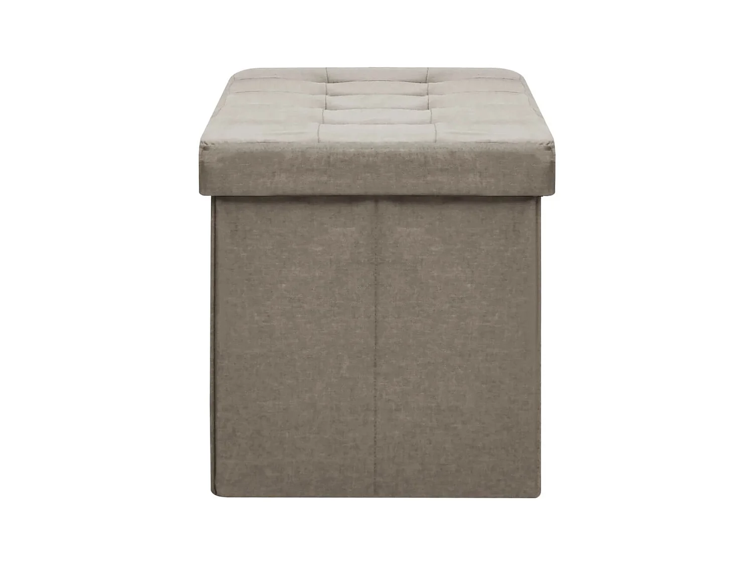Banco de almacenamiento plegable lino sintético gris taupe ES37949