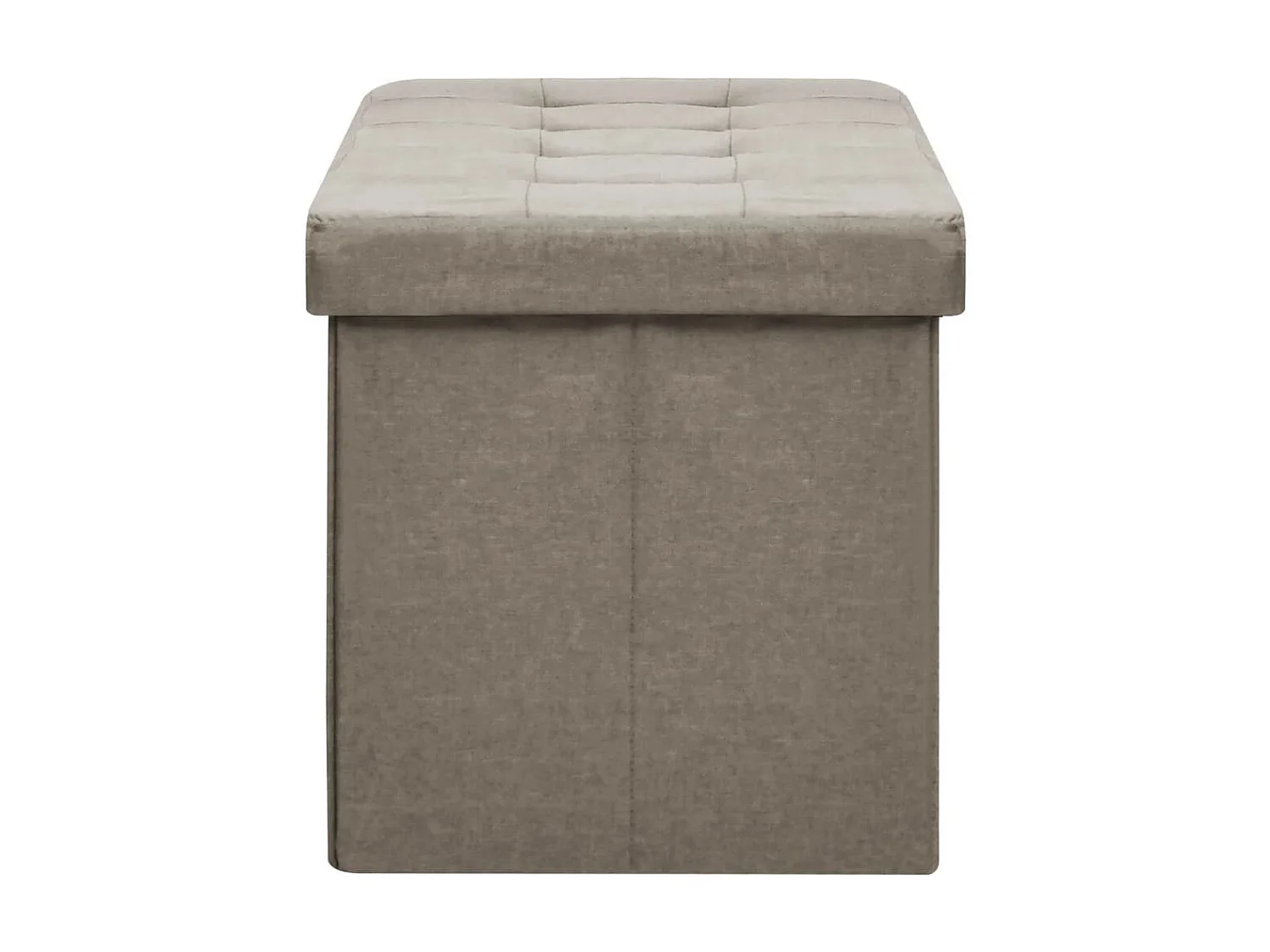 Banc de rangement pliable Taupe Faux lin -ASAF78728
