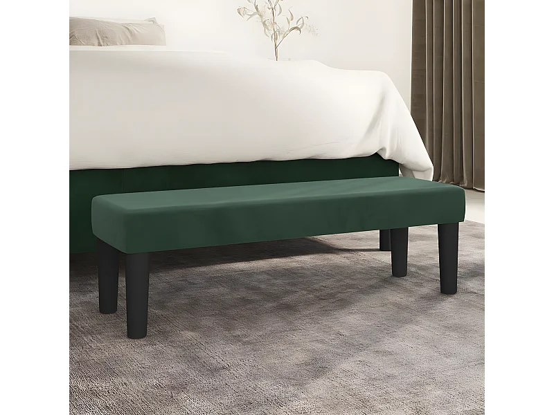 Banco 100x30x30 cm veludo verde-escuro PT798620