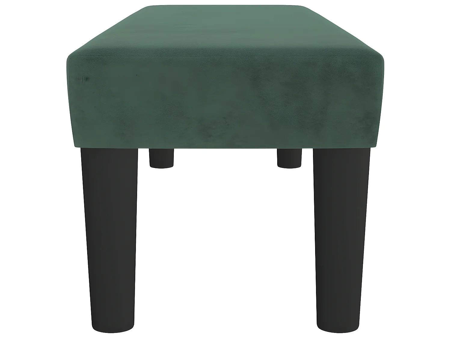 Banco de terciopelo verde oscuro 100x30x30 cm ES546762