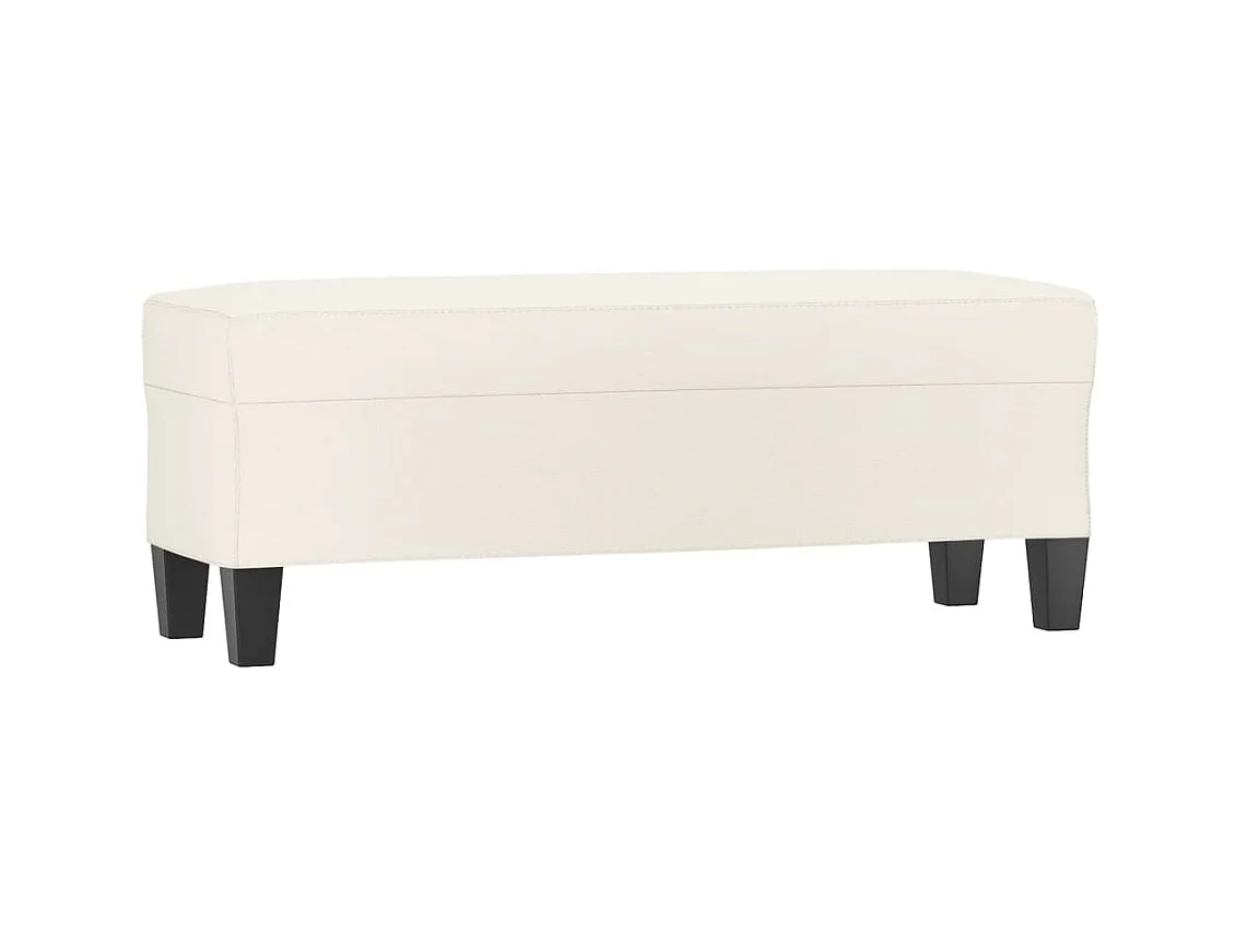 Banc chic Crème 100x35x41 cm Similicuir -ASAF22534