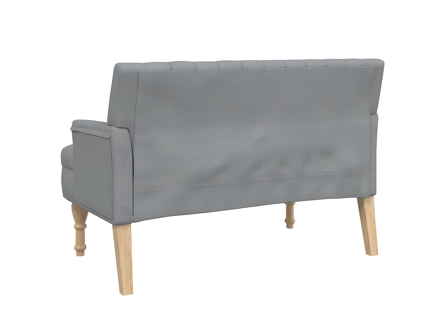 Banc avec coussins gris clair 113x64,5x75,5 cm tissu -ASAF66104