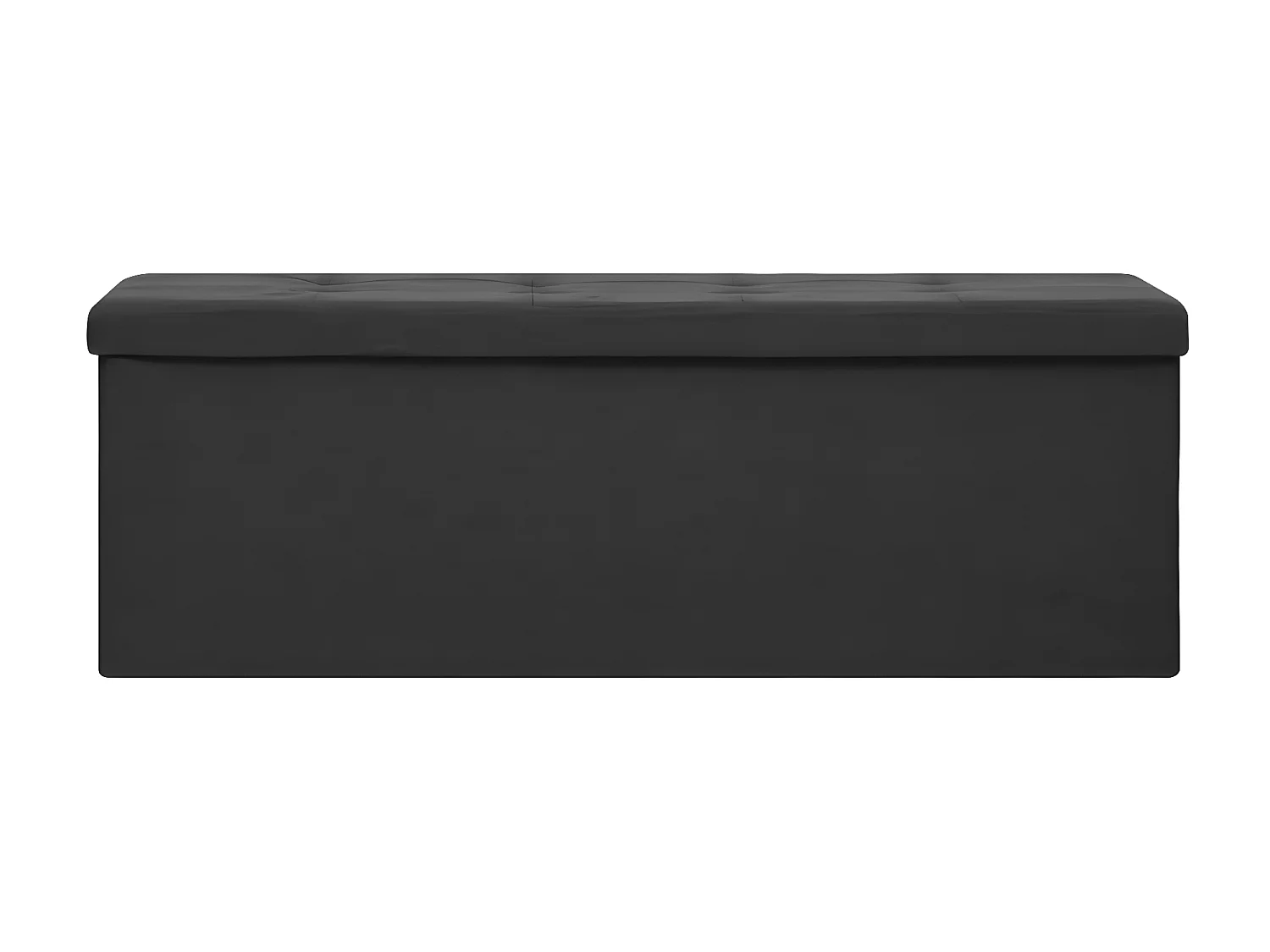 Banco de almacenamiento plegable lino sintético negro ES33491