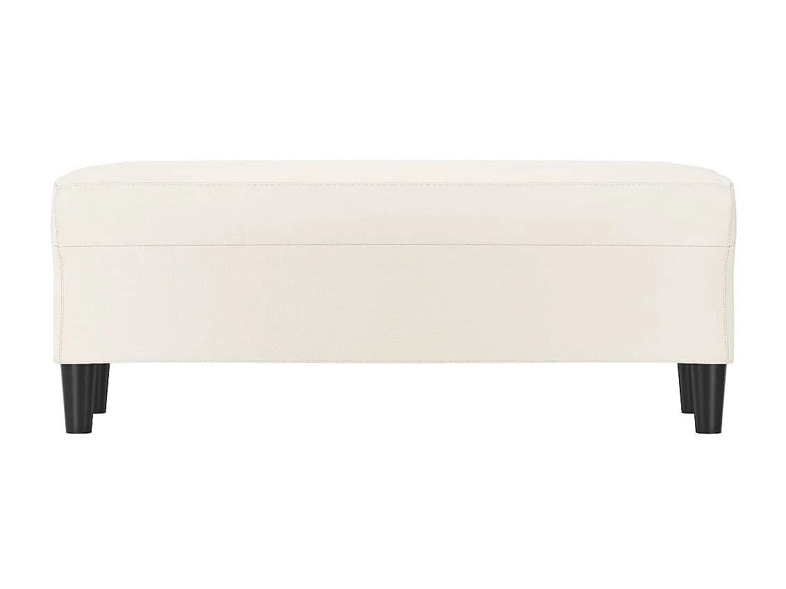 Banco de cuero sintético color crema 100x35x41 cm ES91623