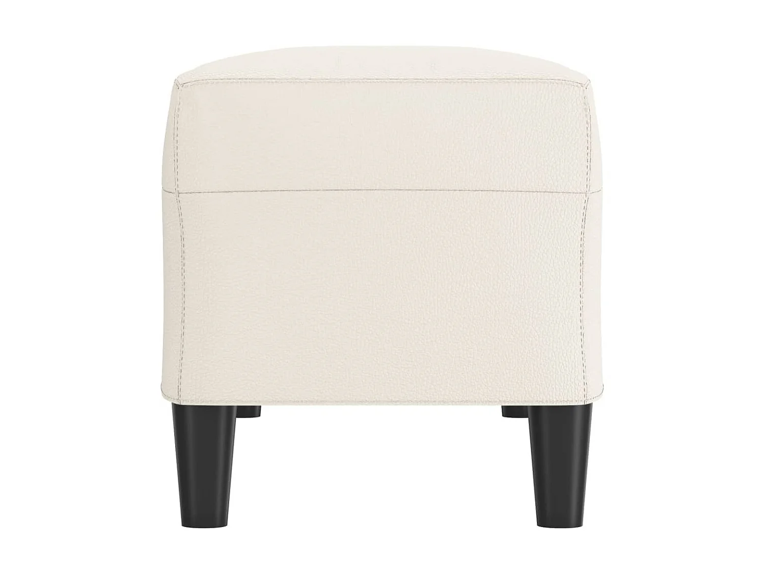 Banco de cuero sintético color crema 100x35x41 cm ES91623