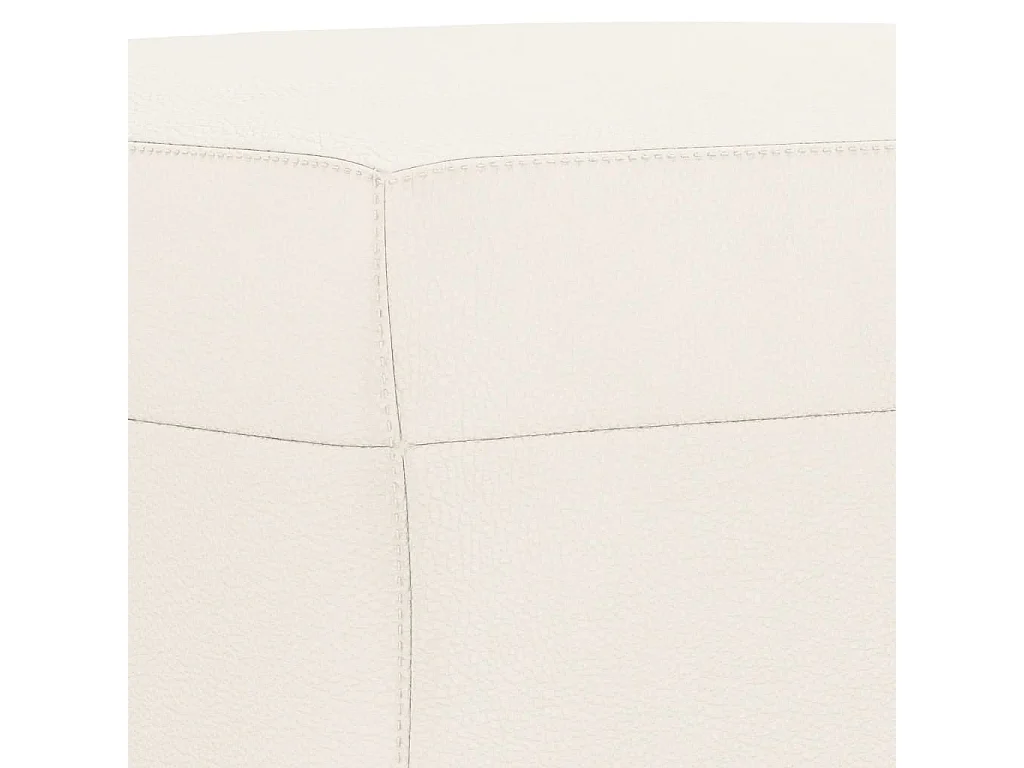 Banco de cuero sintético color crema 100x35x41 cm ES91623