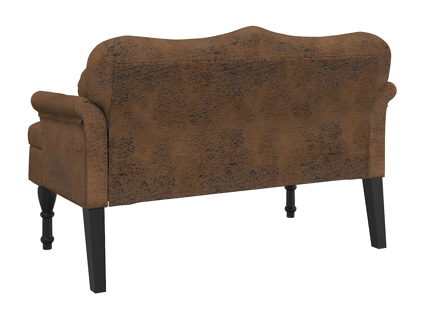Banc avec coussins marron 120,5x65x75 cm similicuir daim -ASAF48201