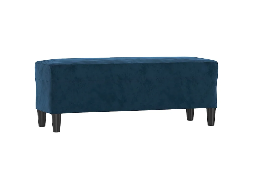 Banc chic Bleu 100x35x41 cm Velours -ASAF87243