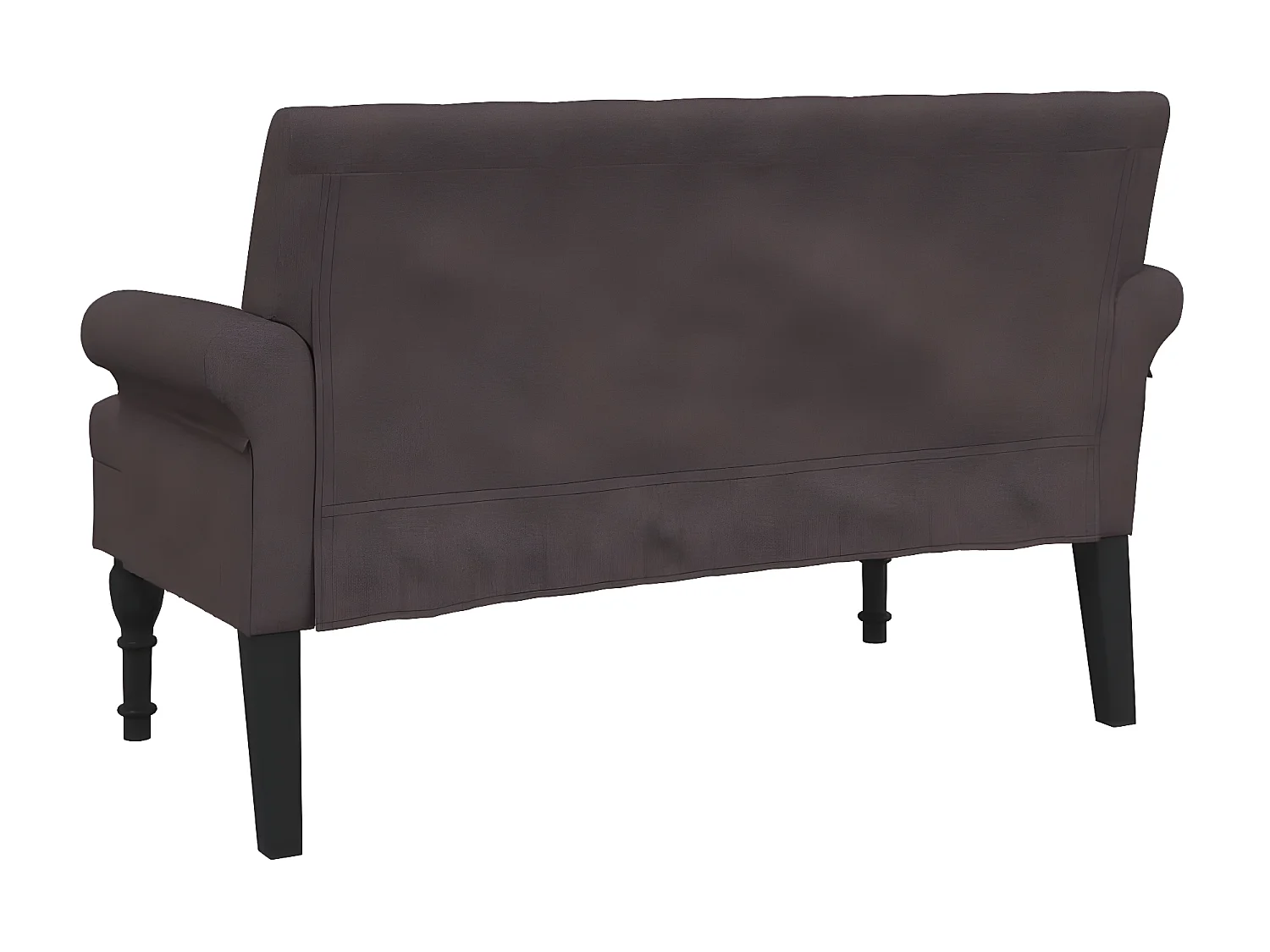 Banc avec dossier marron foncé 120x62x75,5 cm tissu -ASAF48781