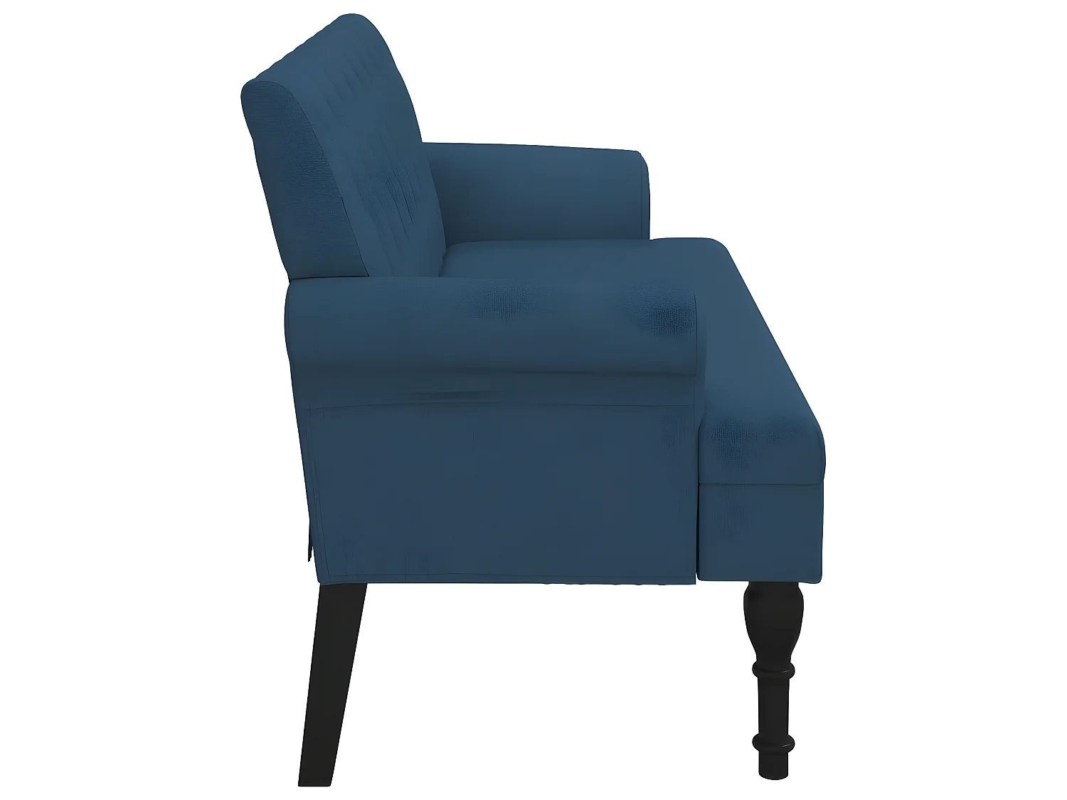 Banc avec dossier bleu 120x62x75,5 cm tissu -ASAF39081