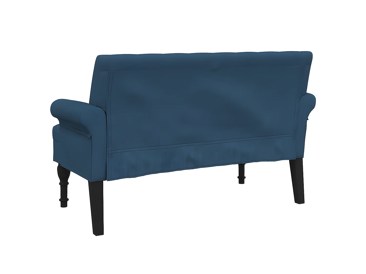 Banc avec dossier bleu 120x62x75,5 cm tissu -ASAF39081